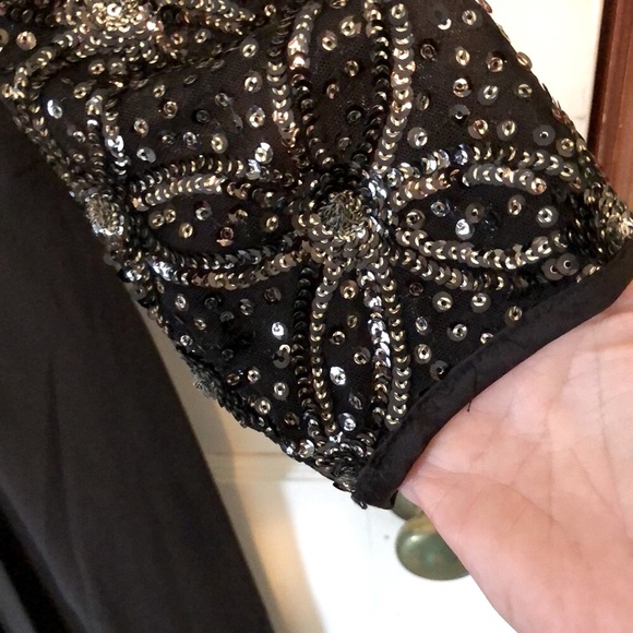 Eliza J black sequined gown. - Picture 3 of 11
